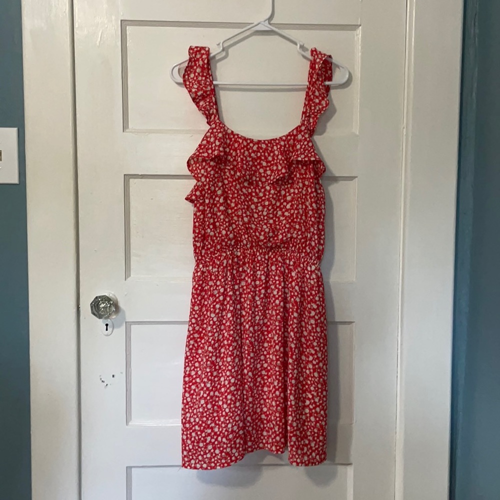 Red Floral Mini Dress